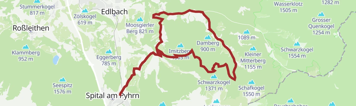 Route map: Garstnertaler Höhenrunde MTB1